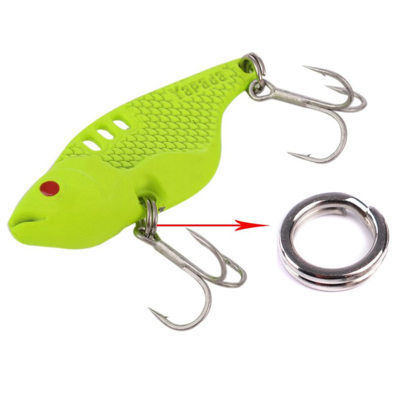 100 Pieces Stainless Steel Snap Split Ring Lure Tackle Connector